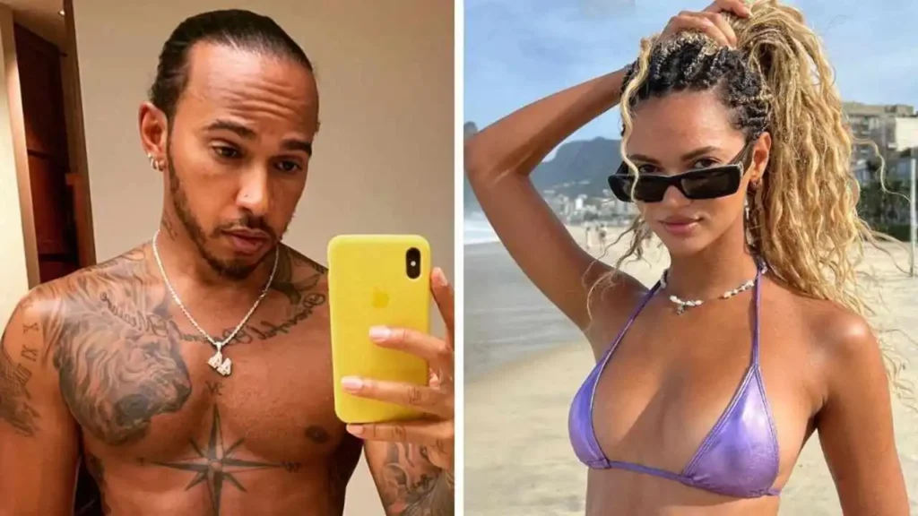 Juliana Nalu and Lewis Hamilton 