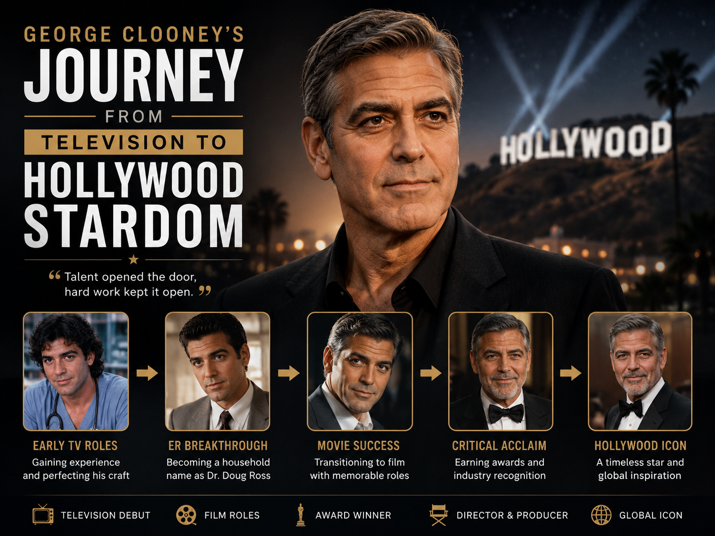 George Clooney's Journey From Television to Hollywood Stardom
