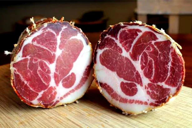 Capocollo sliced