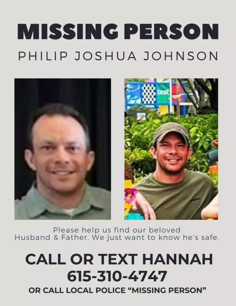 missing report of Philip Joshua Johnson